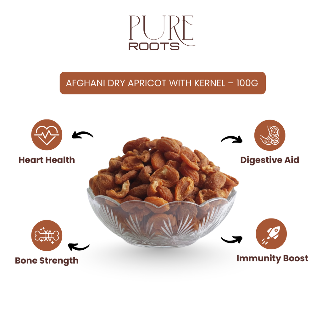 Afghani Dry Apricot with Kernel – 100g