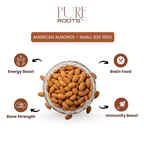 American Almonds – Small Size 100g