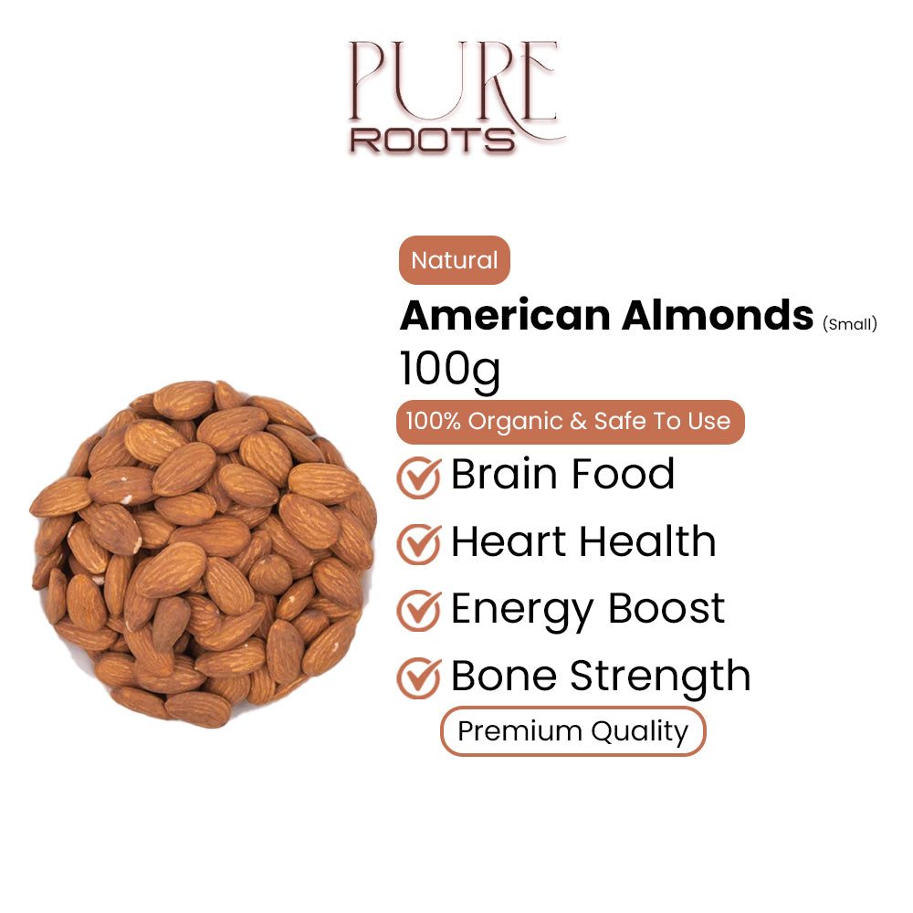 American Almonds – Small Size 100g
