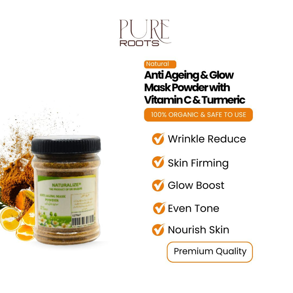 Anti Ageing & Glow Mask Powder with Vitamin C & Turmeric