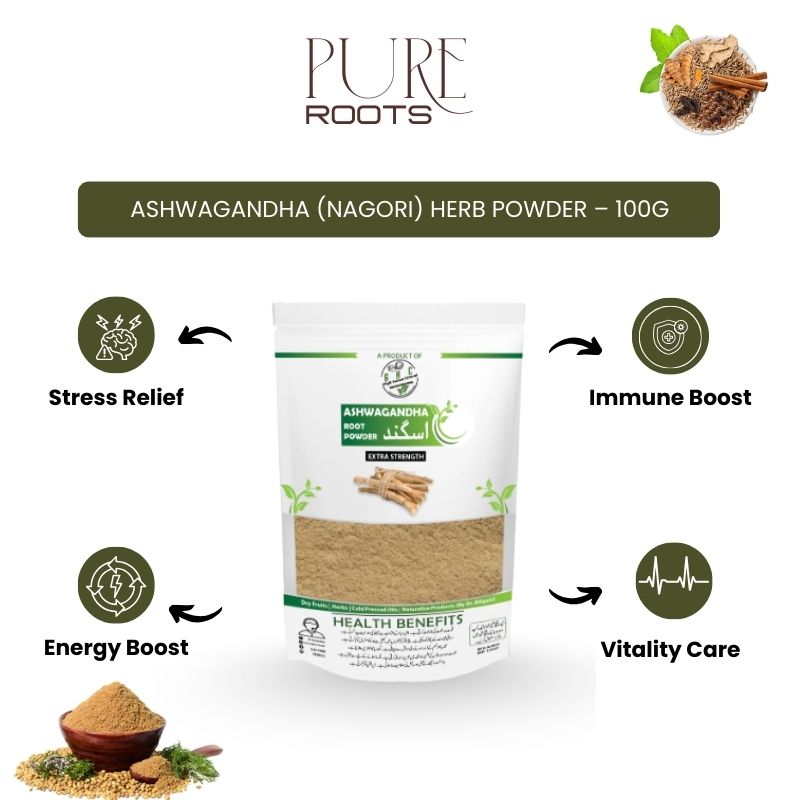 Ashwagandha (Nagori) Herb Powder – 100g