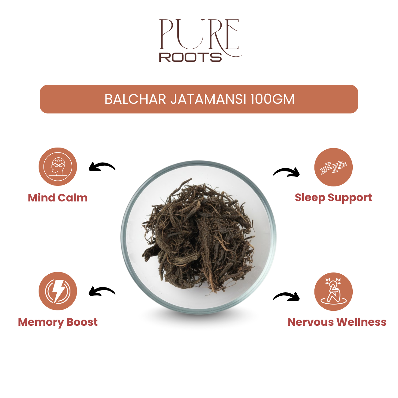 Pure Jatamansi Root – 100g