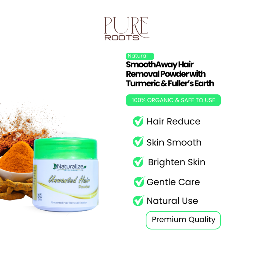 SmoothAway Hair Removal Powder with Turmeric & Fuller’s Earth