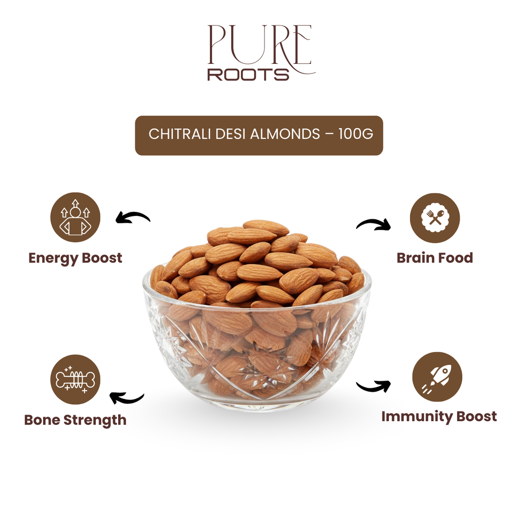 Chitrali Desi Almonds – 100g
