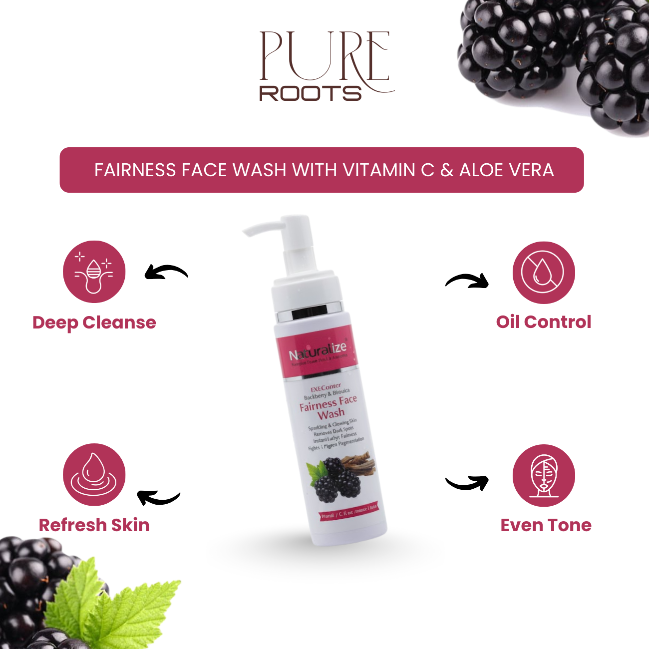 Fairness Face Wash with Vitamin C & Aloe Vera