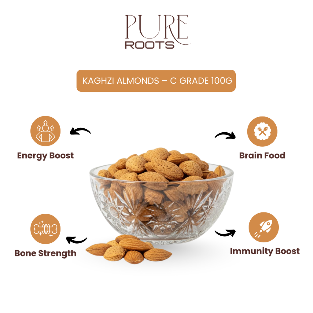 Kaghzi Almonds – C Grade 100g