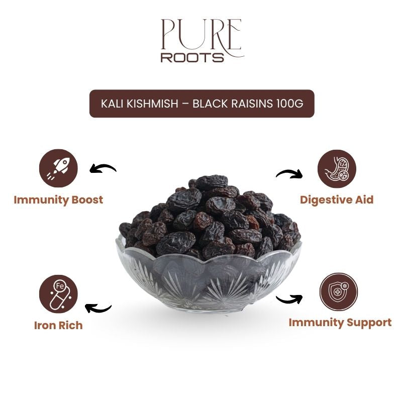 Kali Kishmish – Black Raisins 100g