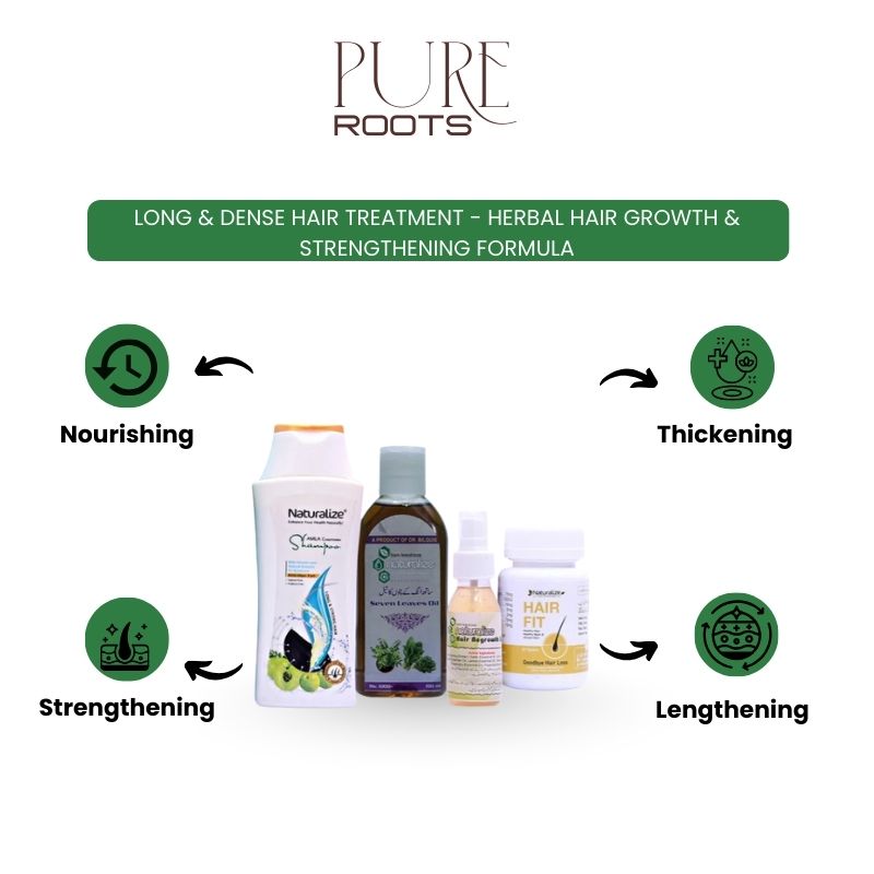 Long & Dense Hair Treatment - Herbal Hair Growth & Strengthening Formula