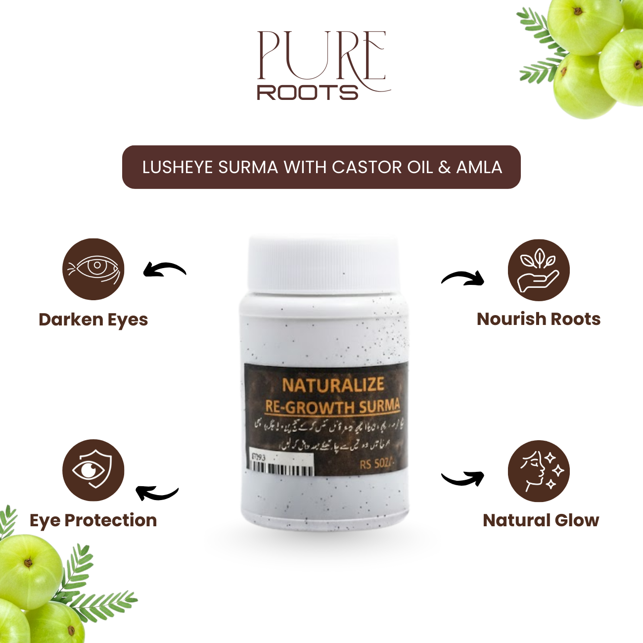 LushEye Surma with Castor Oil & Amla