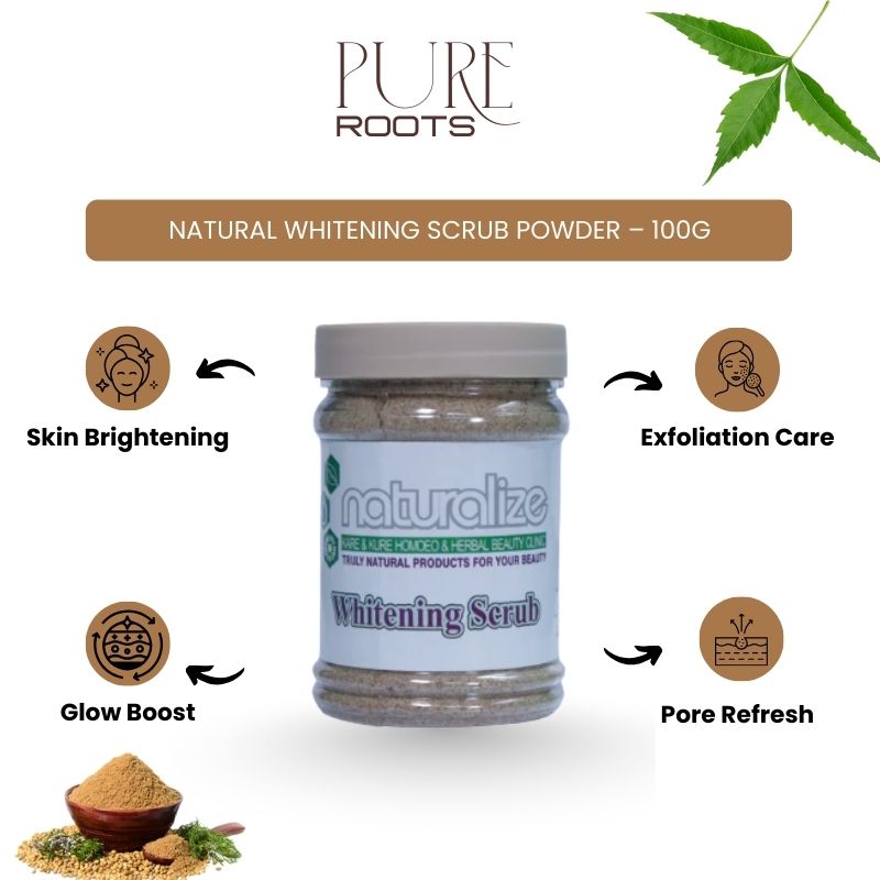 Natural Whitening Scrub Powder – 100g