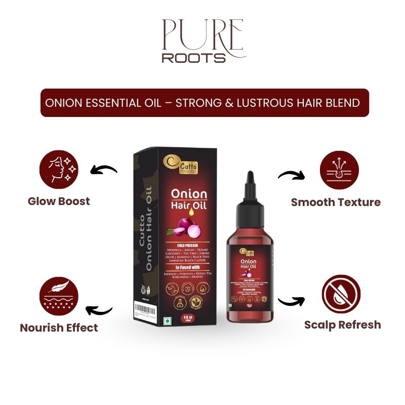 Onion Essential Oil – Strong & Lustrous Hair Blend