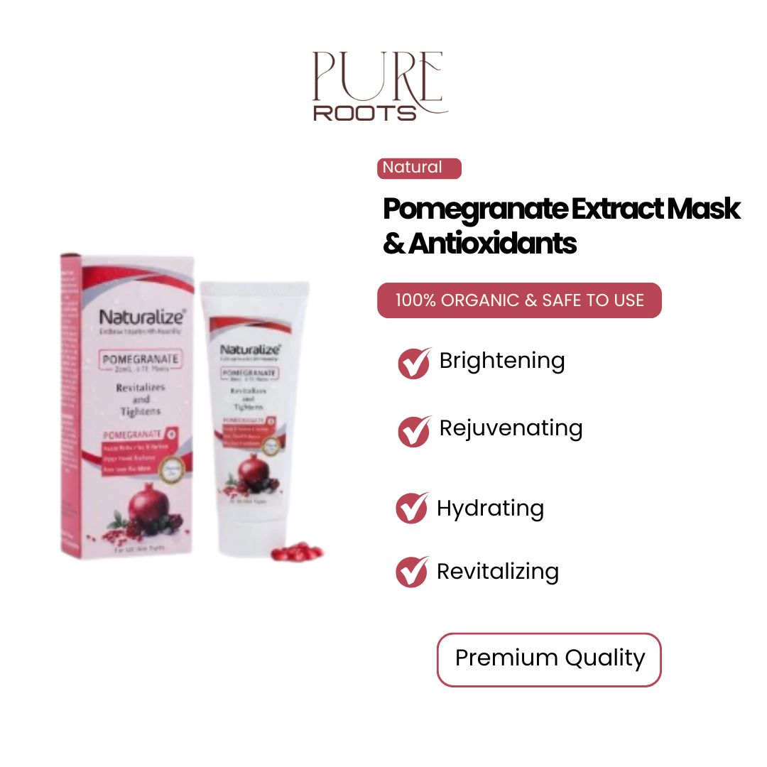 Pomegranate Extract Mask & Antioxidants – Pure Roots