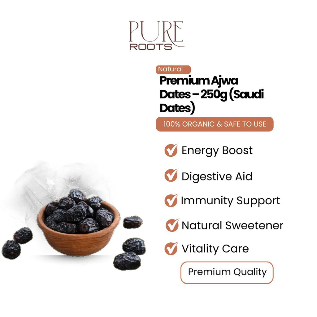 Premium Ajwa Dates – 250g (Saudi Dates)