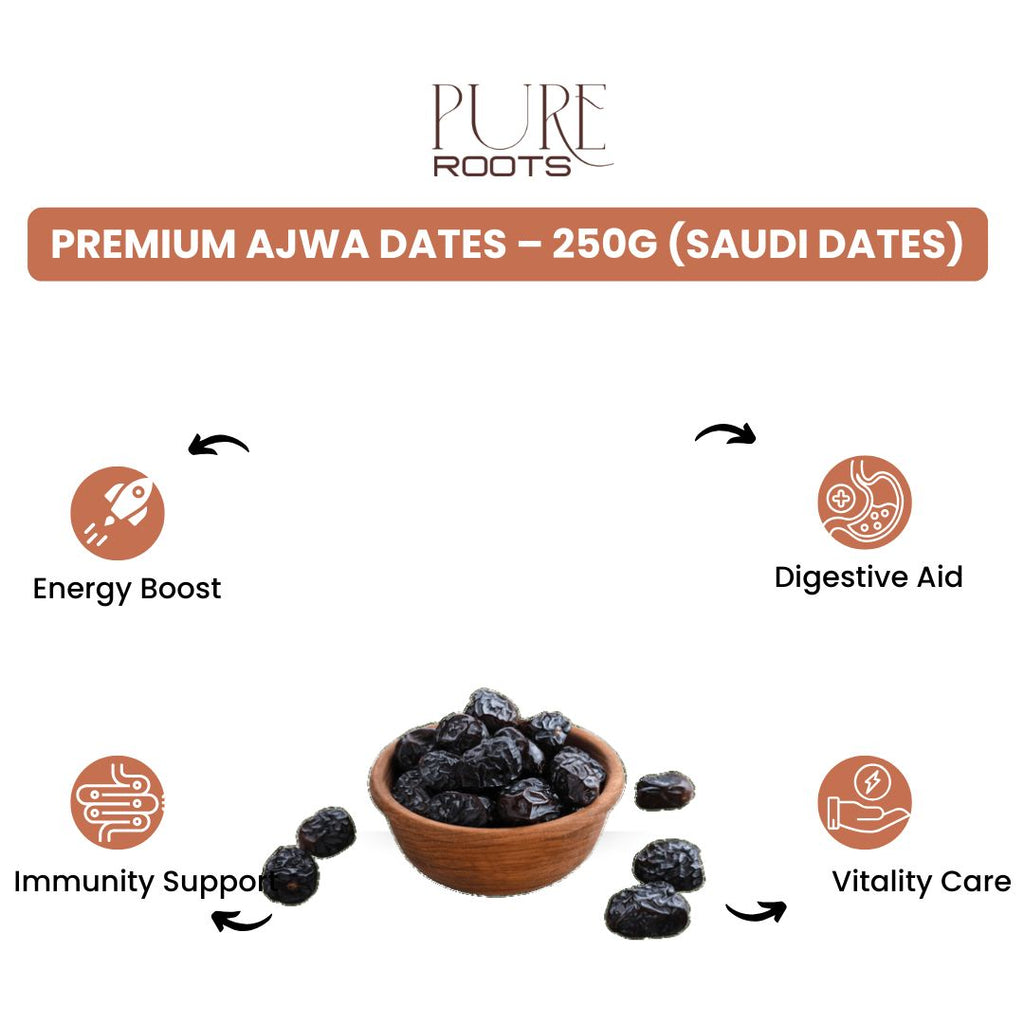 Premium Ajwa Dates – 250g (Saudi Dates)