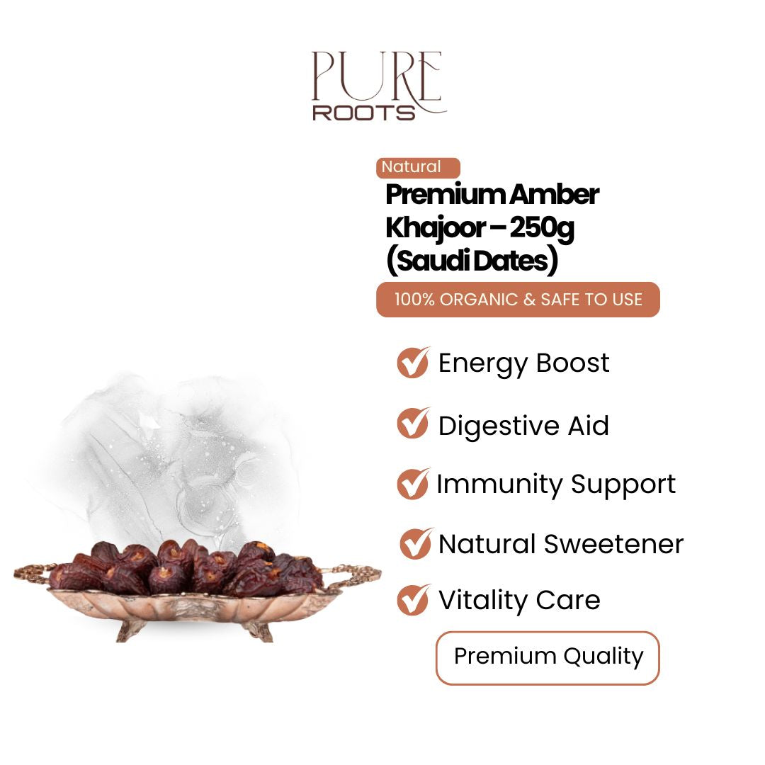 Amber Khajoor – Premium Saudi Dates 100g