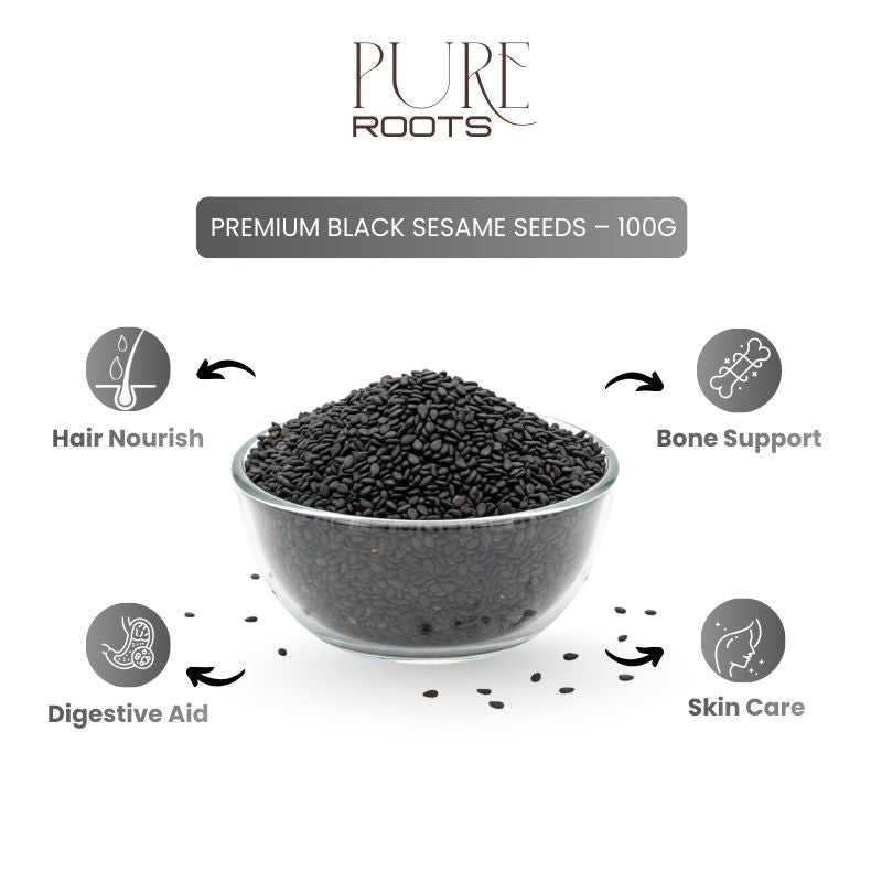 Premium Black Sesame Seeds – 100g