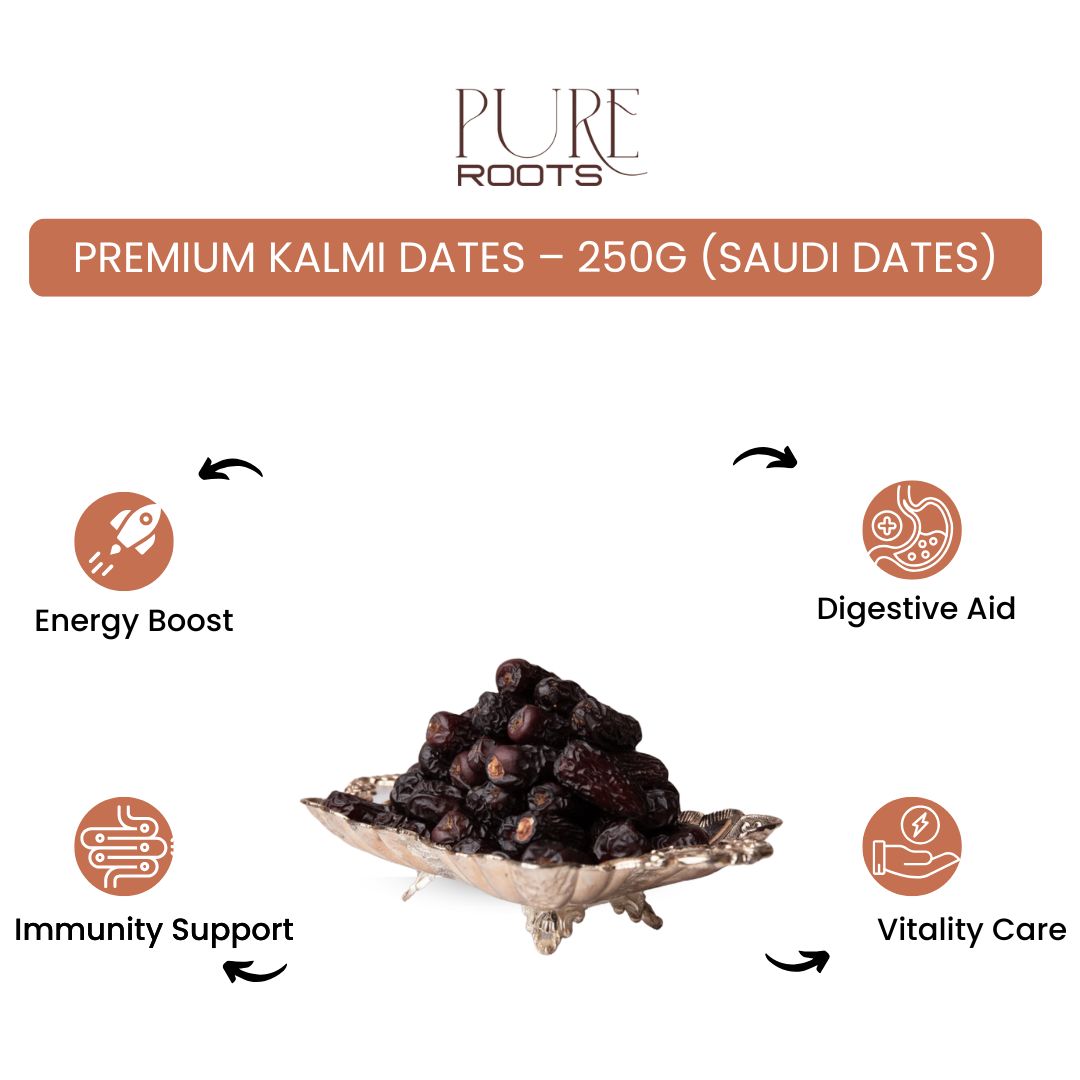 Premium Kalmi Dates – 250g (Saudi Dates)