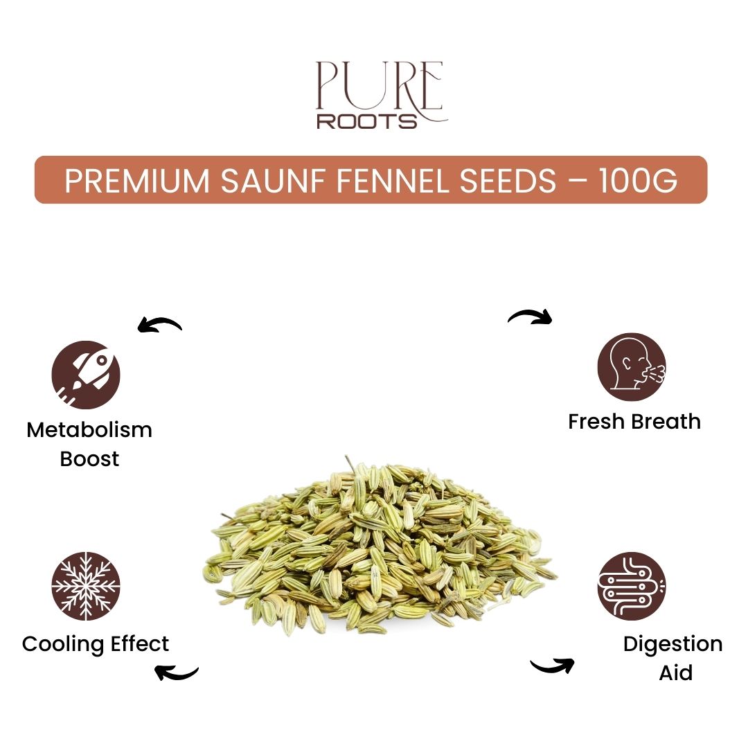 Premium Saunf Fennel Seeds – 100g