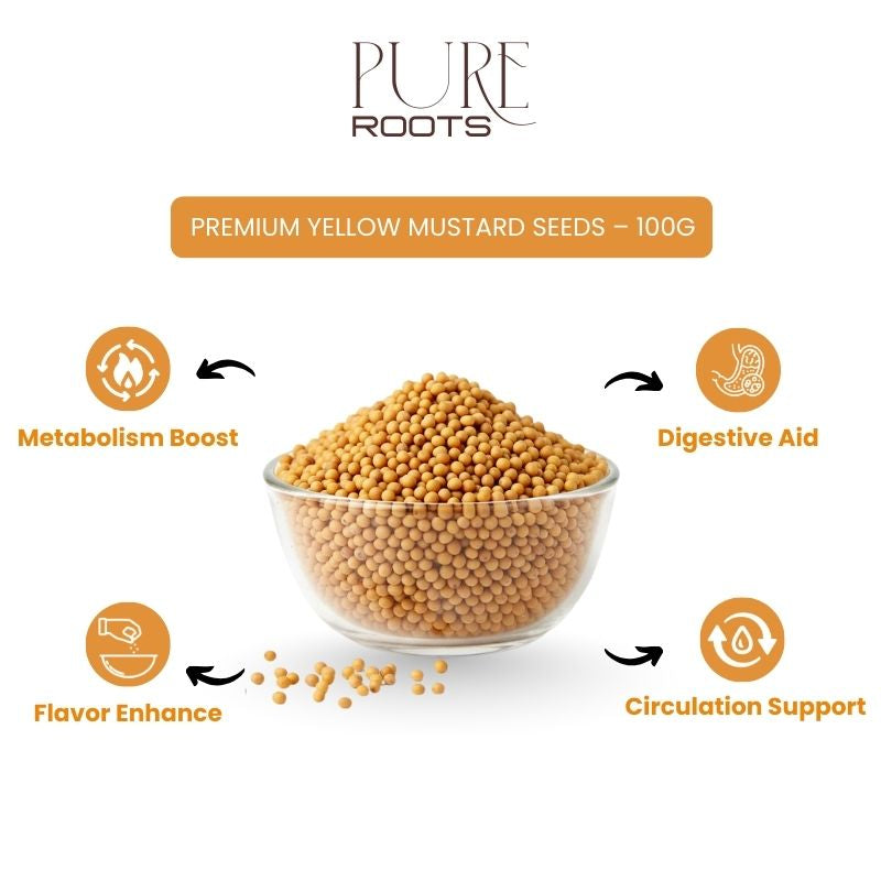 Premium Yellow Mustard Seeds – 100g
