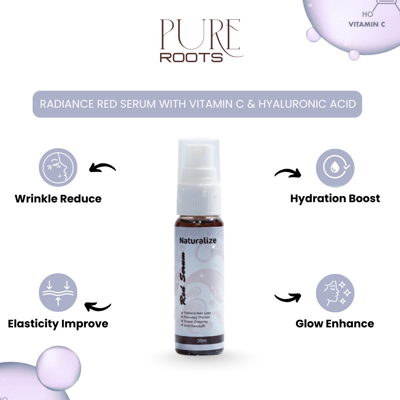 Radiance Red Serum with Vitamin C & Hyaluronic Acid