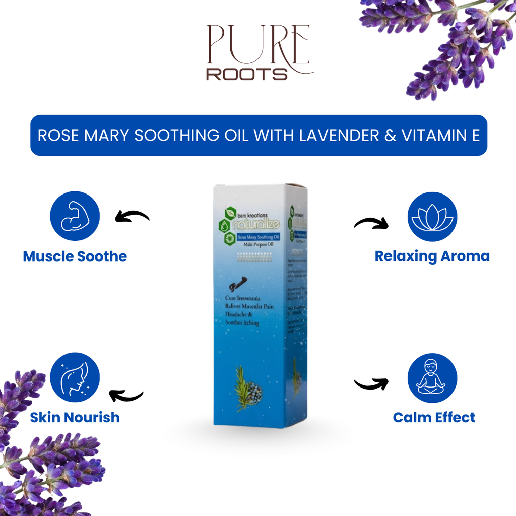 Rose Mary Soothing Oil with Lavender & Vitamin E