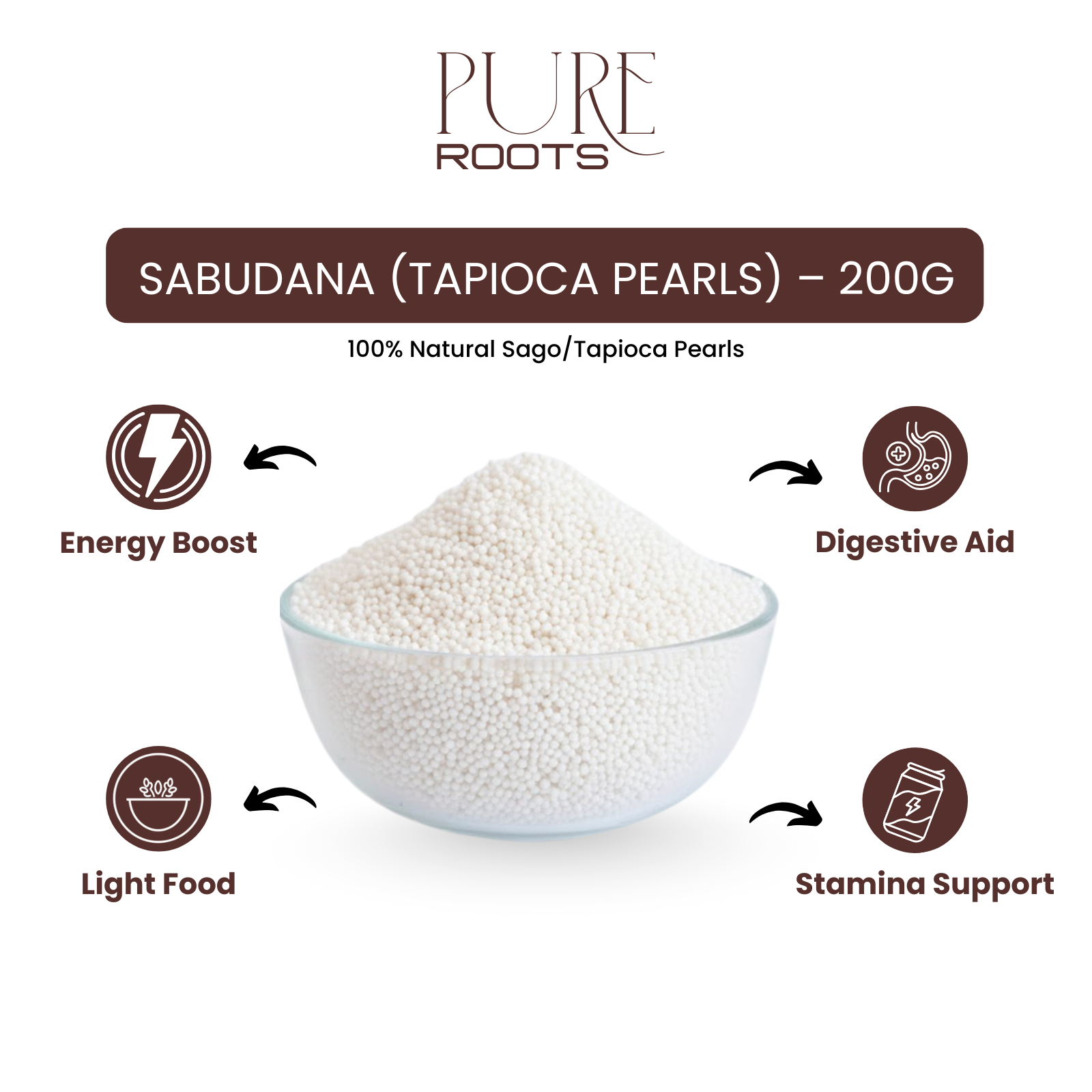 Sabudana (Tapioca Pearls) – 200g