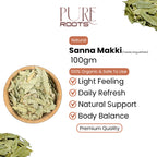 Pure Senna Leaves Sanna Makki (Cassia Angustifolia) 100gm