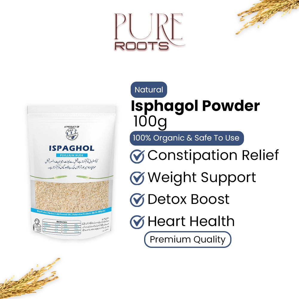 Pure Ispaghol Psyllium Seeds 100gm