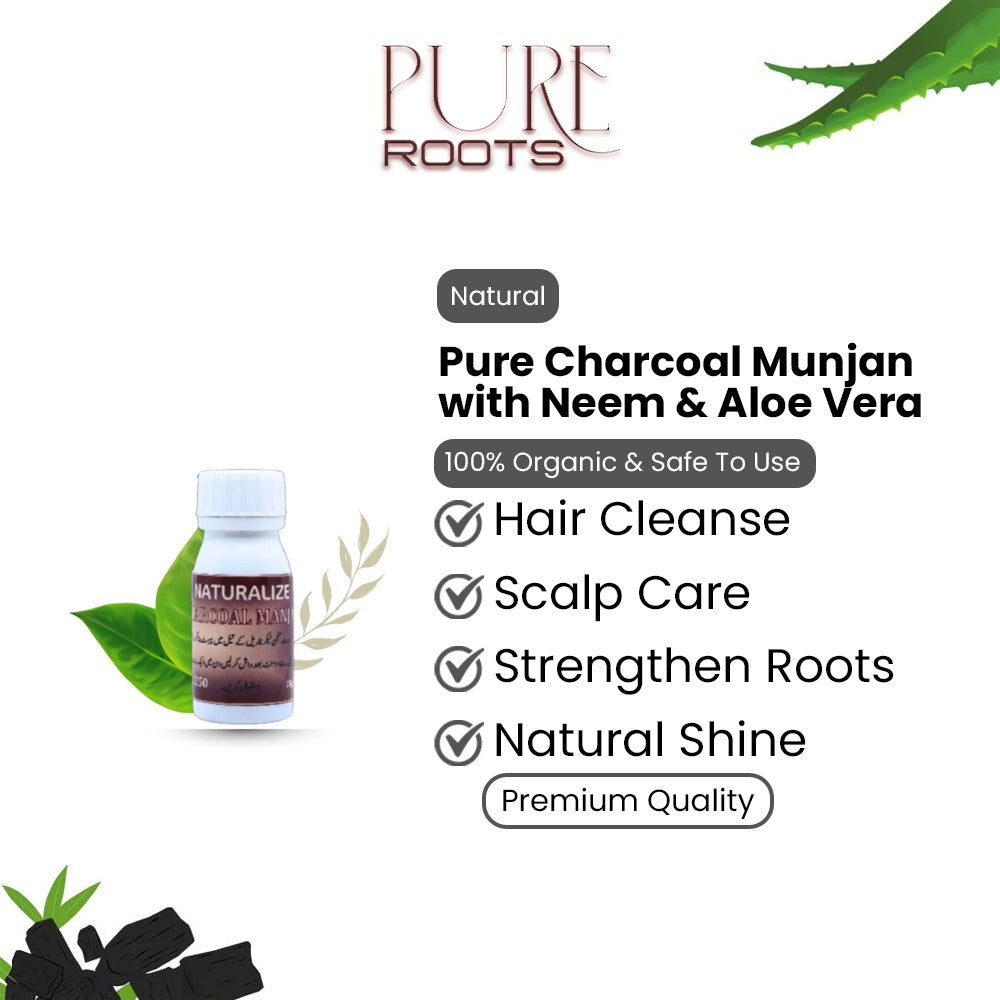 Pure Charcoal Munjan with Neem & Aloe Vera