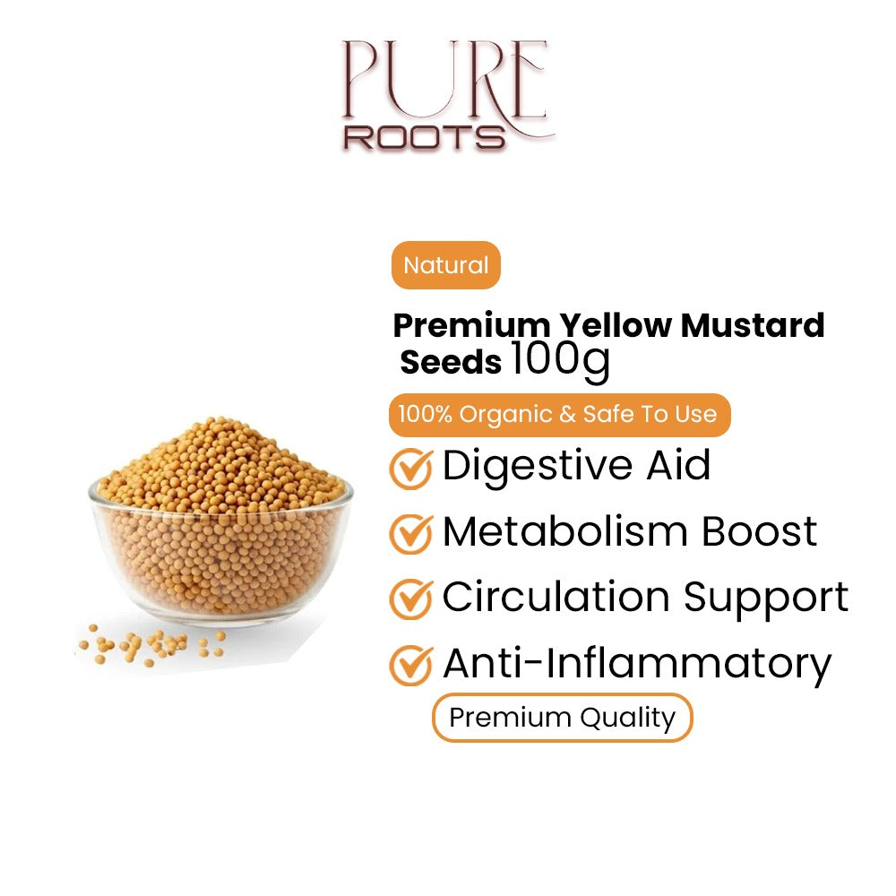 Premium Yellow Mustard Seeds – 100g