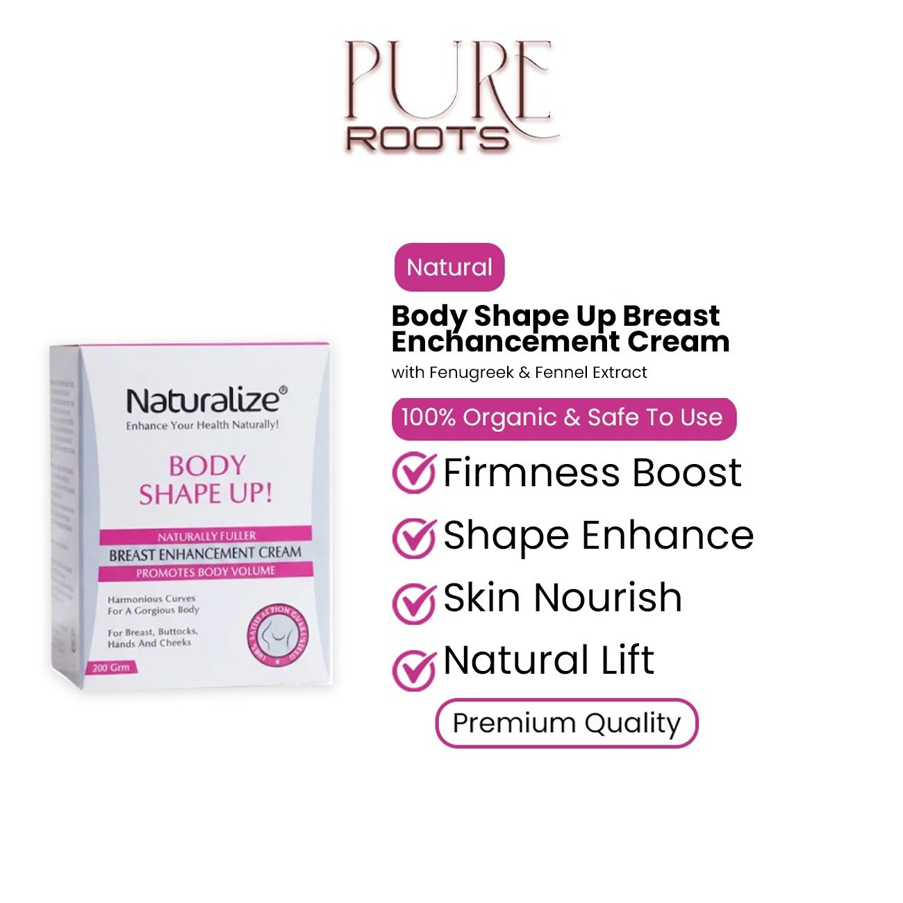 Body Shape Up Breast Enchancement Cream with Fenugreek & Fennel Extract