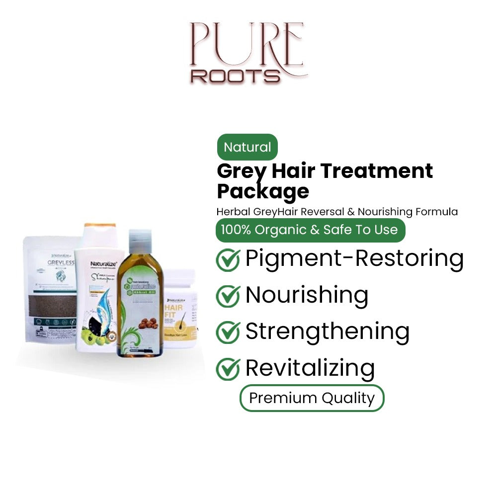 Grey Hair Treatment Package - Herbal Grey Hair Reversal & Nourishing Formula