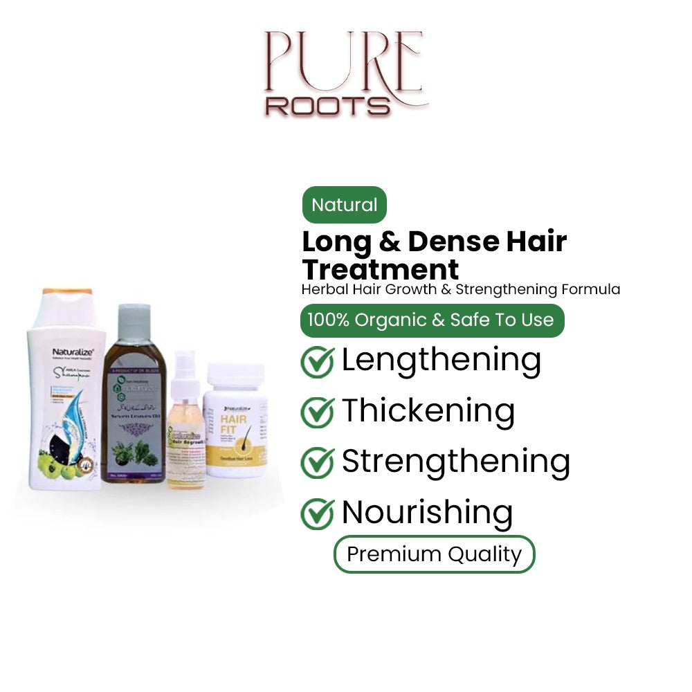Long & Dense Hair Treatment - Herbal Hair Growth & Strengthening Formula